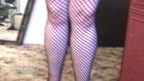 Huge tits in bandage bondage
