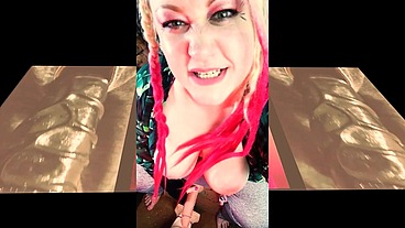 The Cute Shemale wants to Watch you Suck on your first BBC and Gag on it