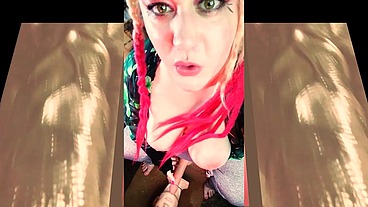 The Cute Shemale wants to Watch you Suck on your first BBC and Gag on it