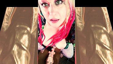 The Cute Shemale wants to Watch you Suck on your first BBC and Gag on it