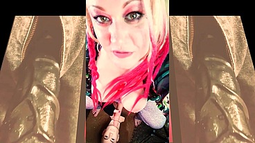 The Cute Shemale wants to Watch you Suck on your first BBC and Gag on it