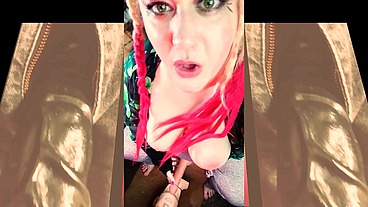 The Cute Shemale wants to Watch you Suck on your first BBC and Gag on it
