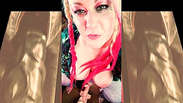 The Cute Shemale wants to Watch you Suck on your first BBC and Gag on it