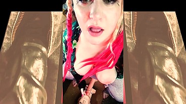 The Cute Shemale wants to Watch you Suck on your first BBC and Gag on it