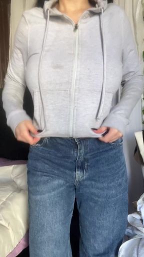 Woman in hoodie