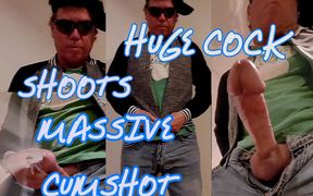 Huge Cock Shoots Massive Cumshot