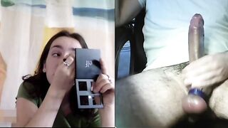 Girl Talk about how shes Repulsed by Penis and yet doesnt Stop Watching Man Jerk off
