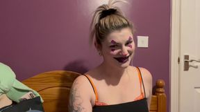 Clown Step-sister Spots You Creeping JOI Game