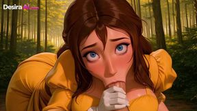 Jane's Soft Forest Gaze Melts With Every Blowjob Kiss AI Generated