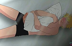 Naruto has an erotic dream and ends up rubbing his dick on the pillow YAOI