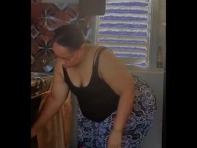 Granny Have No Clue I Am Filming Her Clean up