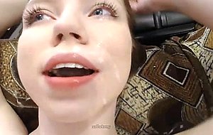 Big boobs teen cum in mouth