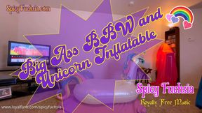 "Big Ass BBW and Unicorn Inflatable