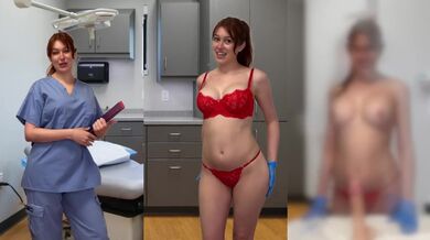 Nurse Coco Mars cums hard with her examination and recovers your limp penis