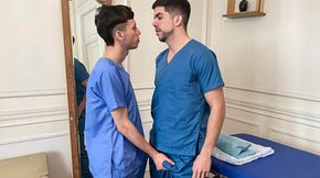 Cute Twink Assistant Takes Care Of Horny Latino Doctor In Uniform