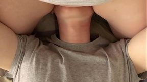 Real Homemade StepSister's Facesitting & Squirt