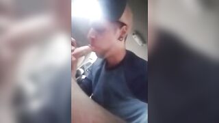 Sucking and Swallowing in a Car