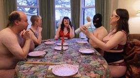 Birthday Party Dinner Chaos! Subs Taught A Lesson - OTK, Pied, Foot Worship