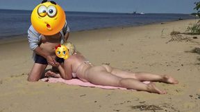 acquaintance a milf- beach blowjob