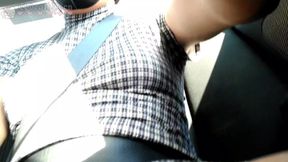 Perfect swollen pussy masturbates in an Uber and almost gets caught - EsdeathPorn