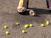 Feet trampled the ball as if it were your balls! Crush fetish.