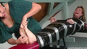 Mummified And Foot Tickled Sandra