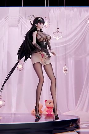 mmd Excuse Me Erotic Tattoos Striptease Black Stockings Squirting