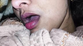 Closeup hard fucking sex with stepsister in winter season