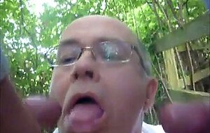 Double Fun with Daddy Outdoors