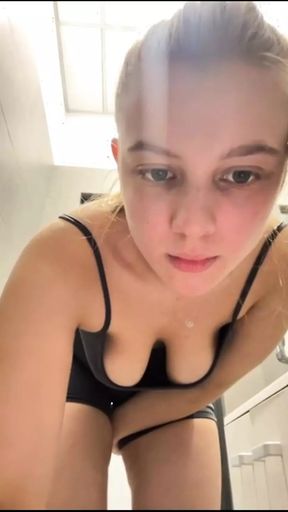Squirting in the changing room