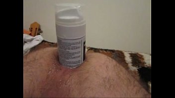 Homemade anal toy gaping