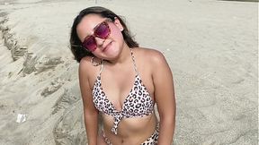 Beach Spied Solo Girl Takes Untamed Ride
