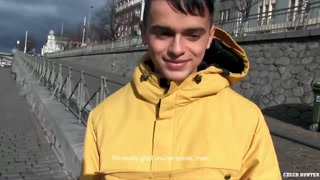 CZECH  HUNTER 518 - Amateur Gay for Pay Pickup Ends In Raw Bareback