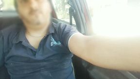 Woman Enters Unknown Car Shows Her Tits and Gives a Handjob Masturbates Milk to Voyeur in Public