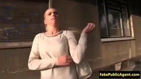 Pulled euro gets cumshot over her ass