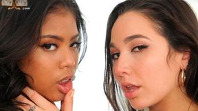 Comely Karlee Grey and Nia Nacci's hairy clip