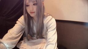 【個撮】シルバーヘアーの美人な男の娘が静かにオナニーする動画