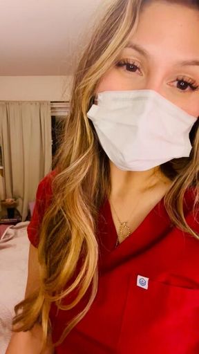 5 min you come in for a nurse exam but I noticed you starring at my ass, so I need to punish you! So I give you a JOI and then a CEI! Now follow your