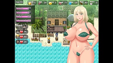The Castaway Married Gal's Netorare Story [ NTR hentai game] Ep.26 he milked her gigantic breasts while sucking them