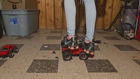 Chrissy nike shox crushing red truck