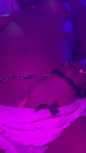 Real Homemade Amateur Sexy Dance With Hot Ebony Teen Grinding Bubble butt on my hard cocK close  up   Clip 1