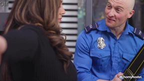 Hostel security guard takes on curvy Latinas in upskirt roleplay