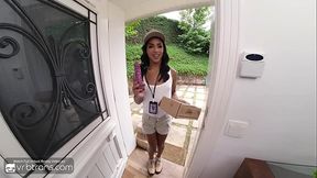 VRB Trans: Skinny Brazilian Trans Courier Gets Anal With Client'_s Huge Cock pt.2