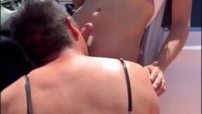 Asian Ladyboy sucking a boy on the street & boy suck ladyboy outdoors