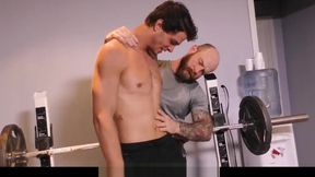 FamilyDick - Older tattooed muscle daddy coaches virgin step