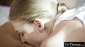 ”Pretty Blonde Fingers GF to orgasm before they enjoy 69ing each other”