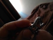 Trying my new urethral dilator, intense and painful orgasm