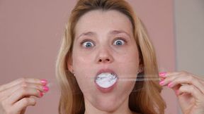 Amazing Carli Banks Packs Her Own Mouth And Gets Gagged To The Extreme! And She Loves It!