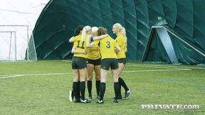 Ana Rose &amp; Cayla Lions get to work taking two guys each in this orgy