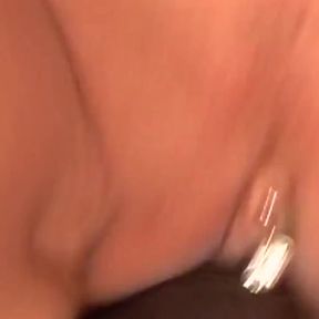 Big natural black cock in big natural tits babe